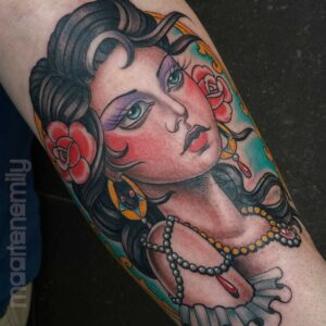 tattoos design by maarten beautyiful lady