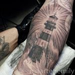 lighthouse in storm tattoos design by maarten