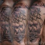 sailboat in storm tattoos design by maarten