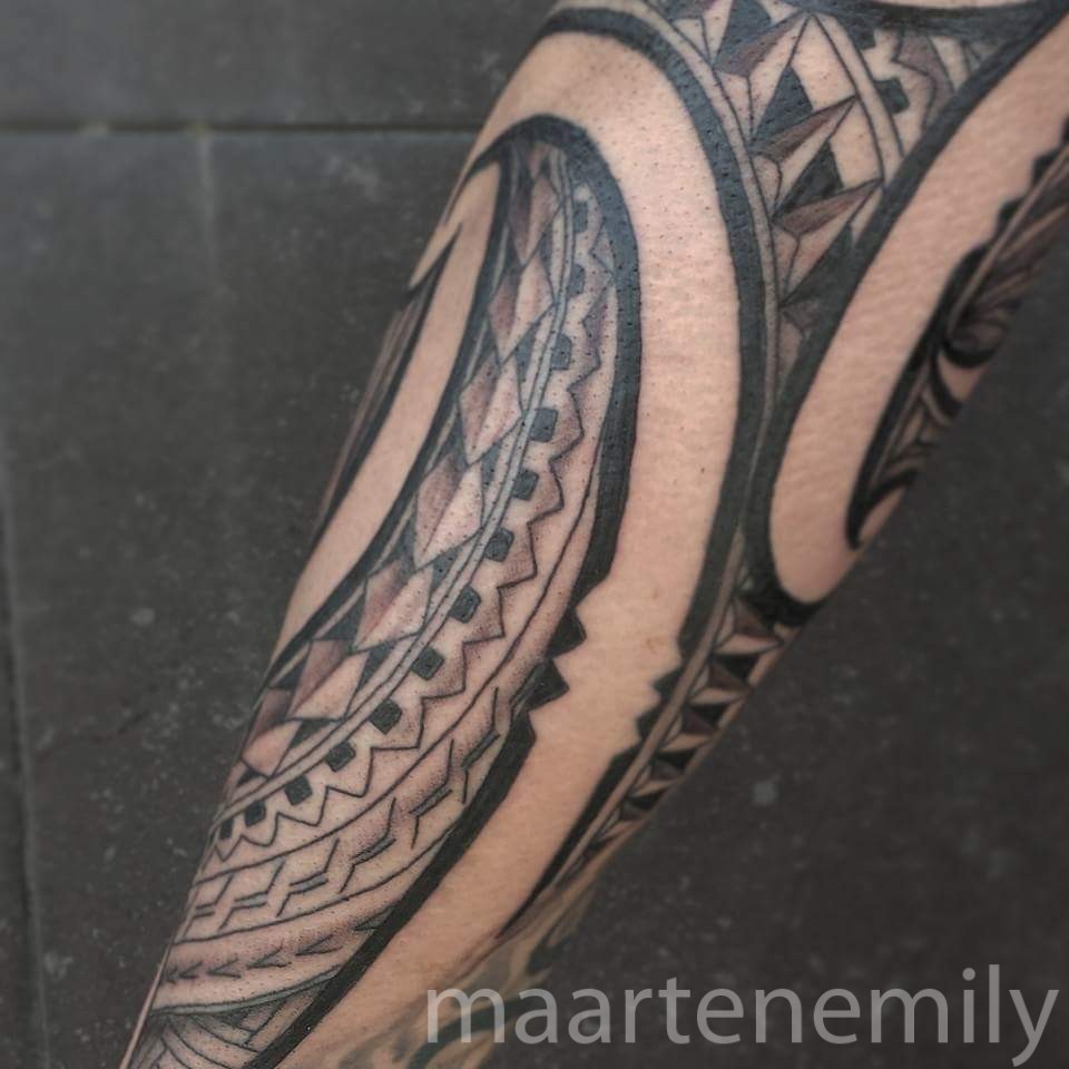 freehand poly arm tattoos by maarten